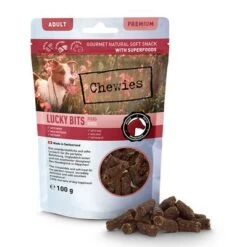 Chewies Lucky Bits - Pack Mixto 28 Chewies Lucky Bits - Pack Mixto -ArtÃculos Mascotas Tienda 044883 chw luckybits adult pferd 100g doypack food 72dpi 1500px 7