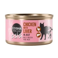 Cosma Mix Box Comida Húmeda En Gelatina -Artículos Mascotas Tienda 104534 pla cosma asia chickenliver 85g 2