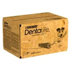 PURINA Dentalife Snacks Dentales Para Perros Pequeños (7-12 Kg) -Artículos Mascotas Tienda 130105 pla purina dentalife t gliche zahnpflege snacks f r kleine hunde 60sticks hs 03 1