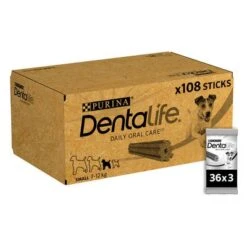 PURINA Dentalife Snacks Dentales Para Perros Pequeños (7-12 Kg) -Artículos Mascotas Tienda 130106 purina dentalife t gliche zahnpflege snacks f r kleine hunde 108sticks hs 04 7