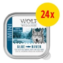 Artículos Mascotas Tienda 11 Wolf Of Wilderness Adult 24 X 150 G En Minitarrinas