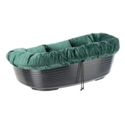Cesta Ferplast Siesta Deluxe Negra Con Funda Sofá Aterciopelada Verde -Artículos Mascotas Tienda 145198 ferplast ueberzug sofa samt gr hs13 5