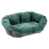 Cesta Ferplast Siesta Deluxe Negra Con Funda Sofá Aterciopelada Verde -Artículos Mascotas Tienda 145198 pla ferplast ueberzug sofa samt gr hs11 0