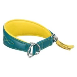 Collar Para Galgos Trixie Active Comfort Verde Petróleo/amarillo -Artículos Mascotas Tienda 200315 pla trixie active comfort halsband windhunde hs 01 6