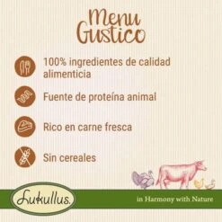 Lukullus Menú Gustico 24 X 400 G - Pack Ahorro 12 Lukullus Menú Gustico 24 X 400 G - Pack Ahorro -Artículos Mascotas Tienda 2022 12 lukullus benefits menugustico 1000x1000 de 9
