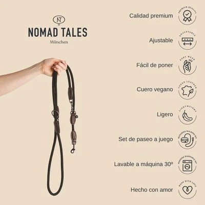 Correa Ajustable Nomad Tales Spirit ébano Para Perros 5 Correa Ajustable Nomad Tales Spirit ébano Para Perros - Imagen 3