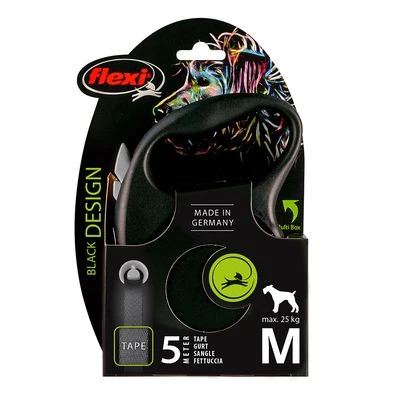 Correa Extensible Flexi Black Design Con Cinta De 5 M 8 Correa Extensible Flexi Black Design Con Cinta De 5 M - Imagen 6