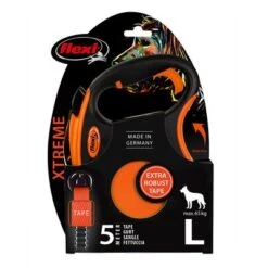 Correa Extensible Flexi Xtreme Naranja Con Cinta De 5 M -Artículos Mascotas Tienda 252497 pla flexi xtreme urtleine orange 5m hs 01 0