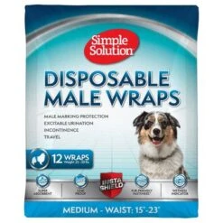 Simple Solution Pañal Desechable Para Perros Macho 13 Simple Solution Pañal Desechable Para Perros Macho -Artículos Mascotas Tienda 265997 pla simplesolution disposable male wrap medium hs 01 6