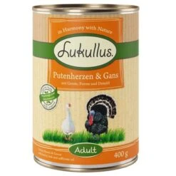 Lukullus Adult 6 X 400 G 8 Lukullus Adult 6 X 400 G -Artículos Mascotas Tienda 28050 pla lukullus putenherzen gans 6 x 400 g 9 1