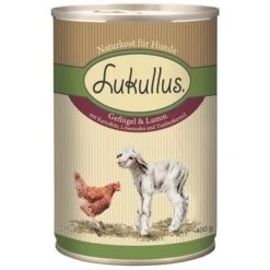 Pack Ahorro: Lukullus 24 X 400 G -Artículos Mascotas Tienda 28053 pla lukullus gefluegel lamm 6 x 400 g 6