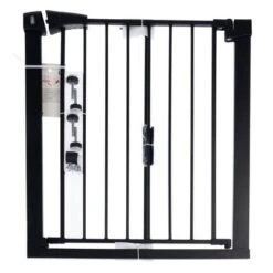 Barrera Negra TIAKI Con 7 Cm De Extensión Para Perros -Artículos Mascotas Tienda 334696 pla tiaki dog gate black fg 8090 7