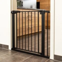 Barrera Negra TIAKI Con 7 Cm De Extensión Para Perros -Artículos Mascotas Tienda 334696 tiaki dog gate black fg 8149 0