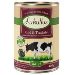 Pack Ahorro: Lukullus 24 X 400 G -Artículos Mascotas Tienda 400g rind truthahn 1000x1000 9