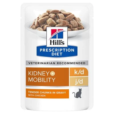Hill's K/d + Mobility Prescription Diet Bolsitas Para Gatos - Imagen 2