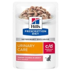 Hill's C/d Prescription Diet Urinary Stress Sobres Comida Húmeda Para Gatos -Artículos Mascotas Tienda 79026 pla hills prescriptiondiet cd urinarystress salmon hs 01 5