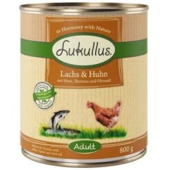 Lukullus Adult 6 X 800 G -Artículos Mascotas Tienda 800g lachshuhn 1000x1000 5