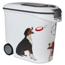Contenedor De Pienso Curver Para Perros -Artículos Mascotas Tienda 83897 pla dog feed box 12 hs 03 794036 e 01 6
