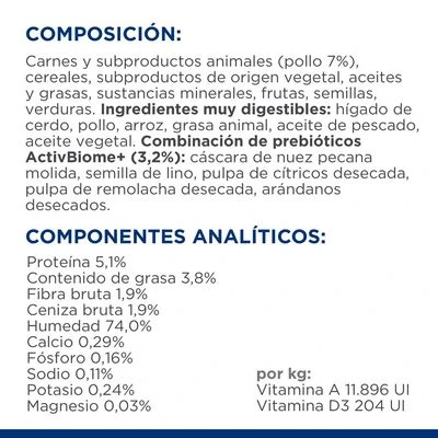 Hill's Gastrointestinal Biome Prescription Diet Con Pollo Para Perros 7 Hill's Gastrointestinal Biome Prescription Diet Con Pollo Para Perros - Imagen 5