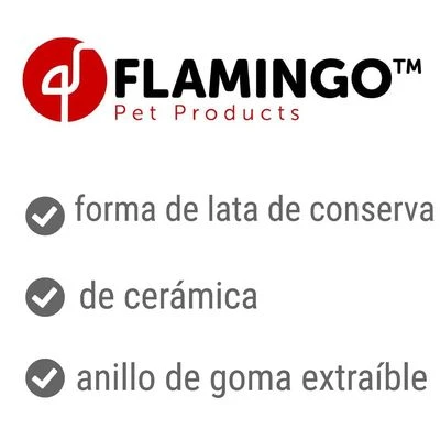 Comedero De Cerámica Gato Auri Flamingo 4 Comedero De Cerámica Gato Auri Flamingo - Imagen 2