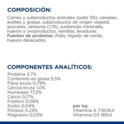Hill's K/d Prescription Diet Kidney Care Estofado Para Perros -Artículos Mascotas Tienda bk33282 ongoing ingredient panel es 5