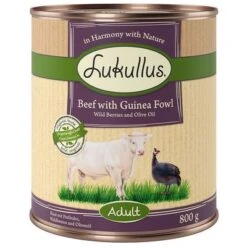Lukullus Adult Sin Cereales 6 X 800 G -Artículos Mascotas Tienda lk 800g apf adult beef guineafowl 1000x1000 5