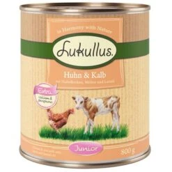 Pack Ahorro Lukullus Junior 24 X 800 G -Artículos Mascotas Tienda lk 800g junior kalbhuhn 1000x1000 1