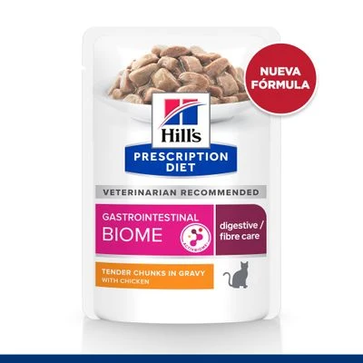 Hill's Prescription Diet Gastrointestinal Biome Con Pollo Sobres Para Gatos