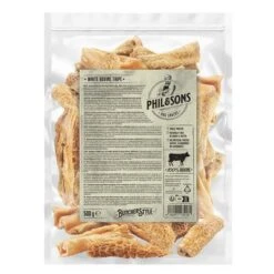 Phil & Sons Snacks De Panza Blanca De Vaca -Artículos Mascotas Tienda phil sons white bovine tripe 500g 1000x1000 6