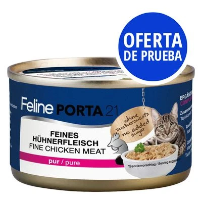 Feline Porta 21 6 X 90 G Comida Húmeda Para Gatos - Pack De Prueba 3 Feline Porta 21 6 X 90 G Comida Húmeda Para Gatos - Pack De Prueba