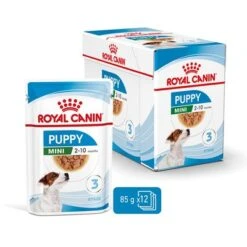 Royal Canin Mini Puppy En Salsa Para Perros -Artículos Mascotas Tienda rc spt wet minipuppy mv 2 es es 0