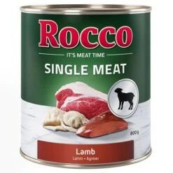 Pack Ahorro Rocco Single Meat 12 X 800 G 10 Pack Ahorro Rocco Single Meat 12 X 800 G -Artículos Mascotas Tienda rocco nf singlemeat 800g lamb 1000x1000 8