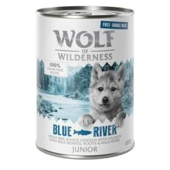 Wolf Of Wilderness Free Range Junior 12 X 400 G - Pack Ahorro 13 Wolf Of Wilderness Free Range Junior 12 X 400 G - Pack Ahorro -Artículos Mascotas Tienda wow freerange junior blueriver 400g 1000x1000 4