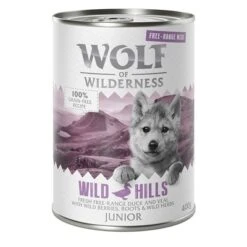 Wolf Of Wilderness Free Range Junior 6 X 400 G -Artículos Mascotas Tienda wow freerange junior wildhills 400g 1000x1000 1 4